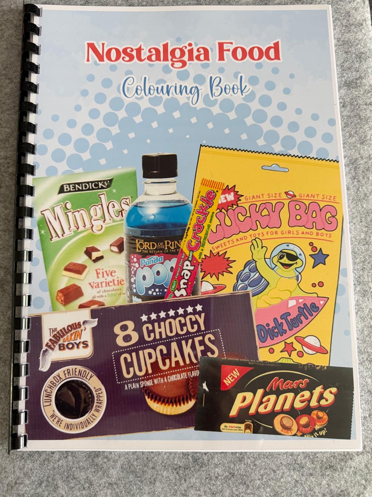 Nostalgia Food Colouring Book | Retro Snacks & Childhood Treats Colouring Book | A4 Colouring Book