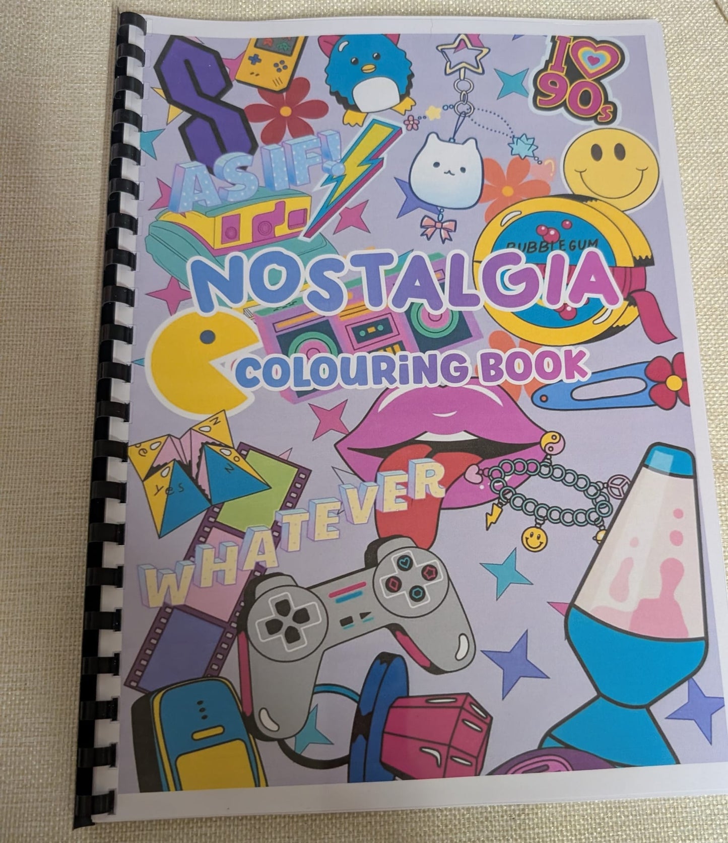 90s Nostalgia Colouring Book | Retro 90s A4 Colouring Book | Childhood Memories Colouring Book