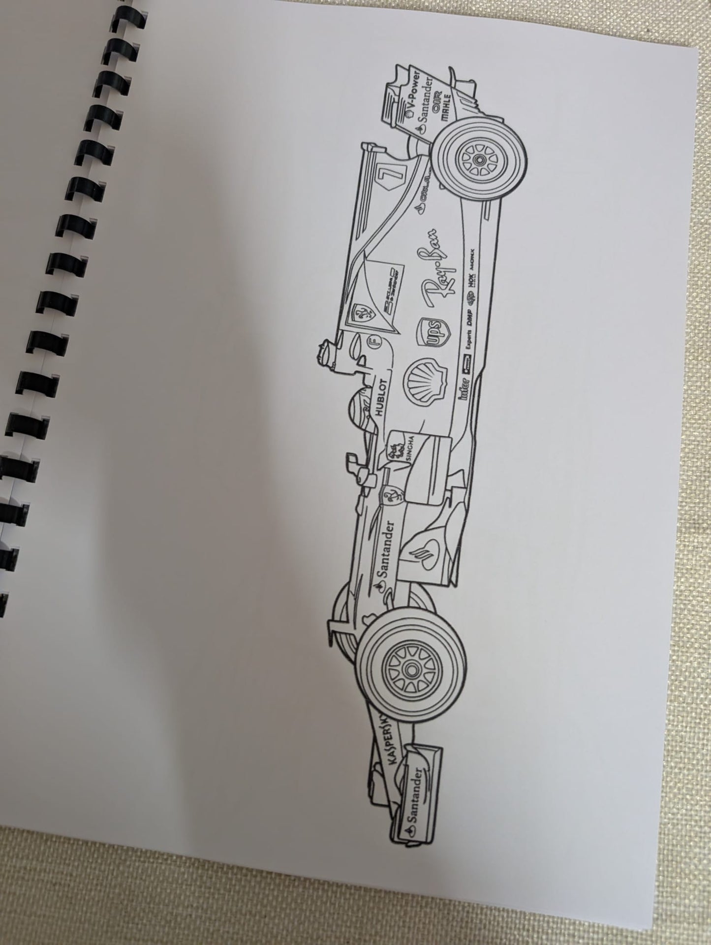 Formula 1 Inspired Colouring Book | F1 Racing Colouring Book | Motorsport A4 Colouring Book