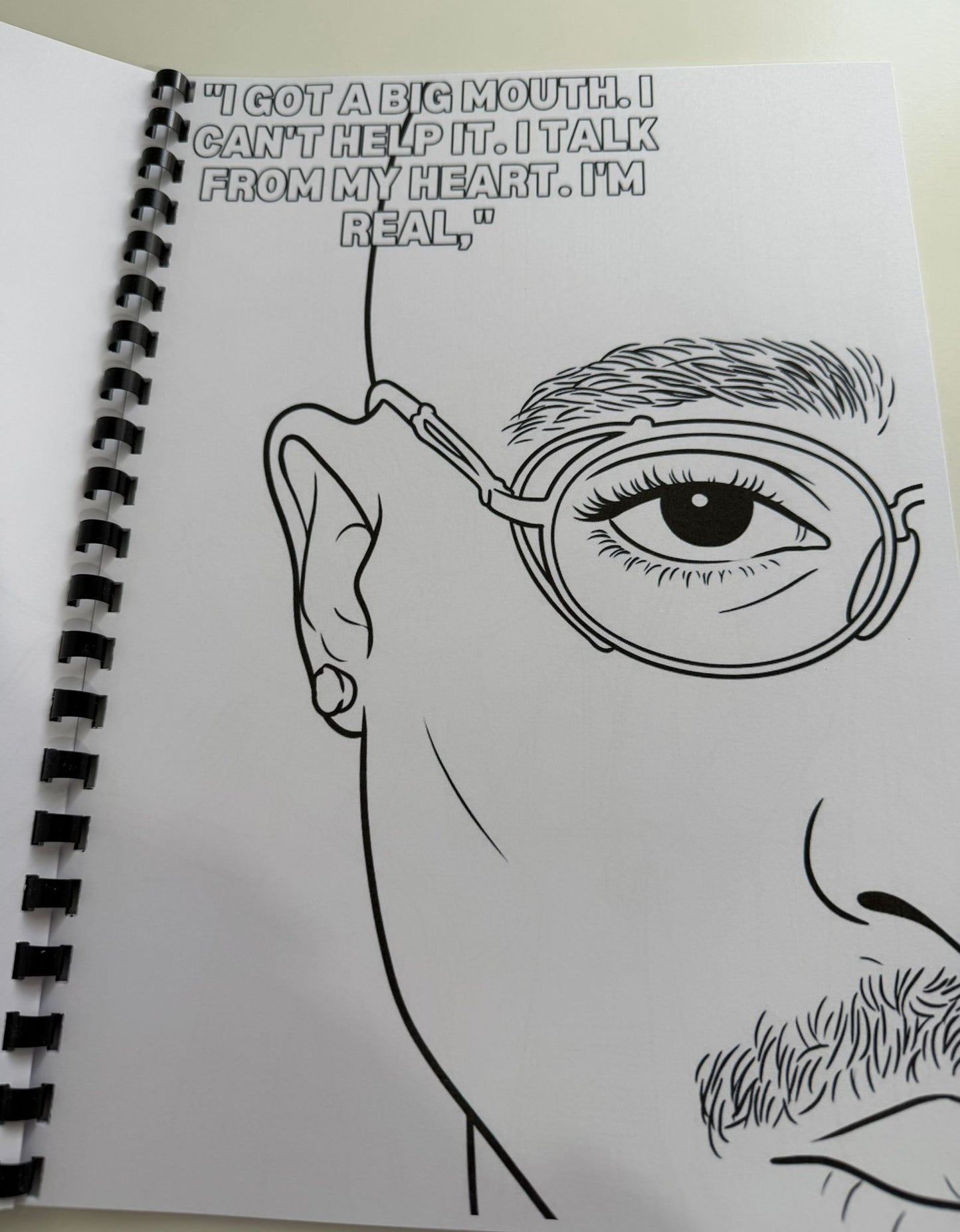 Tupac Inspired Colouring Book | Rap Legend Colouring Book | Music Fan A4 Colouring Book