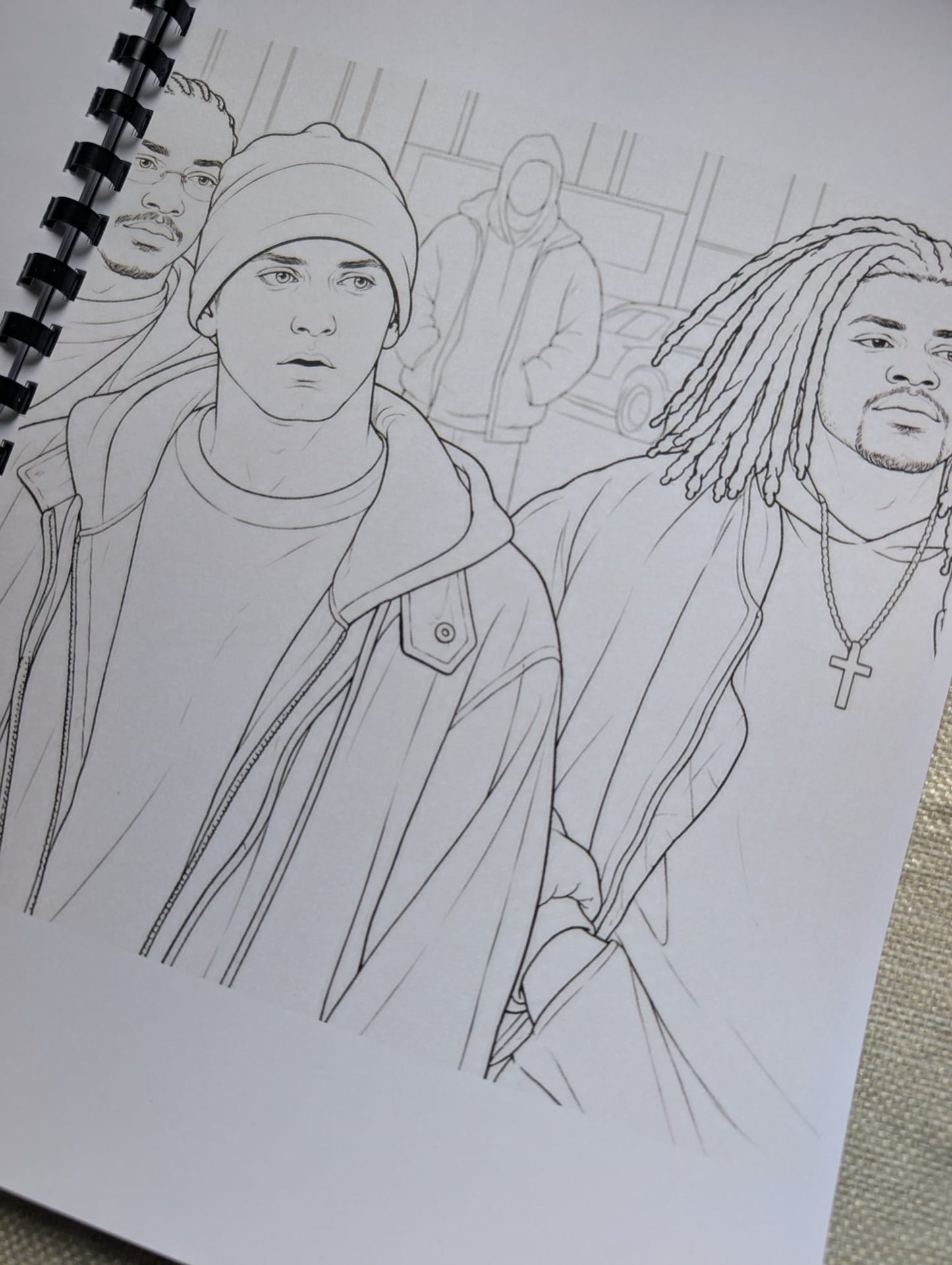 Eminem Inspired Colouring Book | Music Legend Colouring Book | A4 Fan Art Colouring Pages