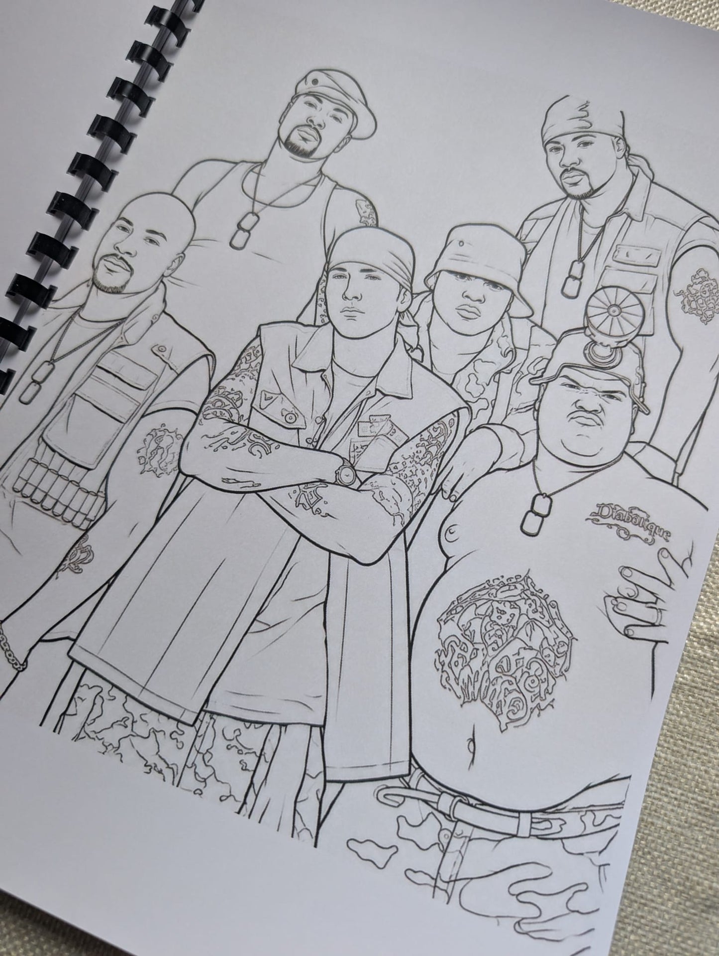 Eminem Inspired Colouring Book | Music Legend Colouring Book | A4 Fan Art Colouring Pages