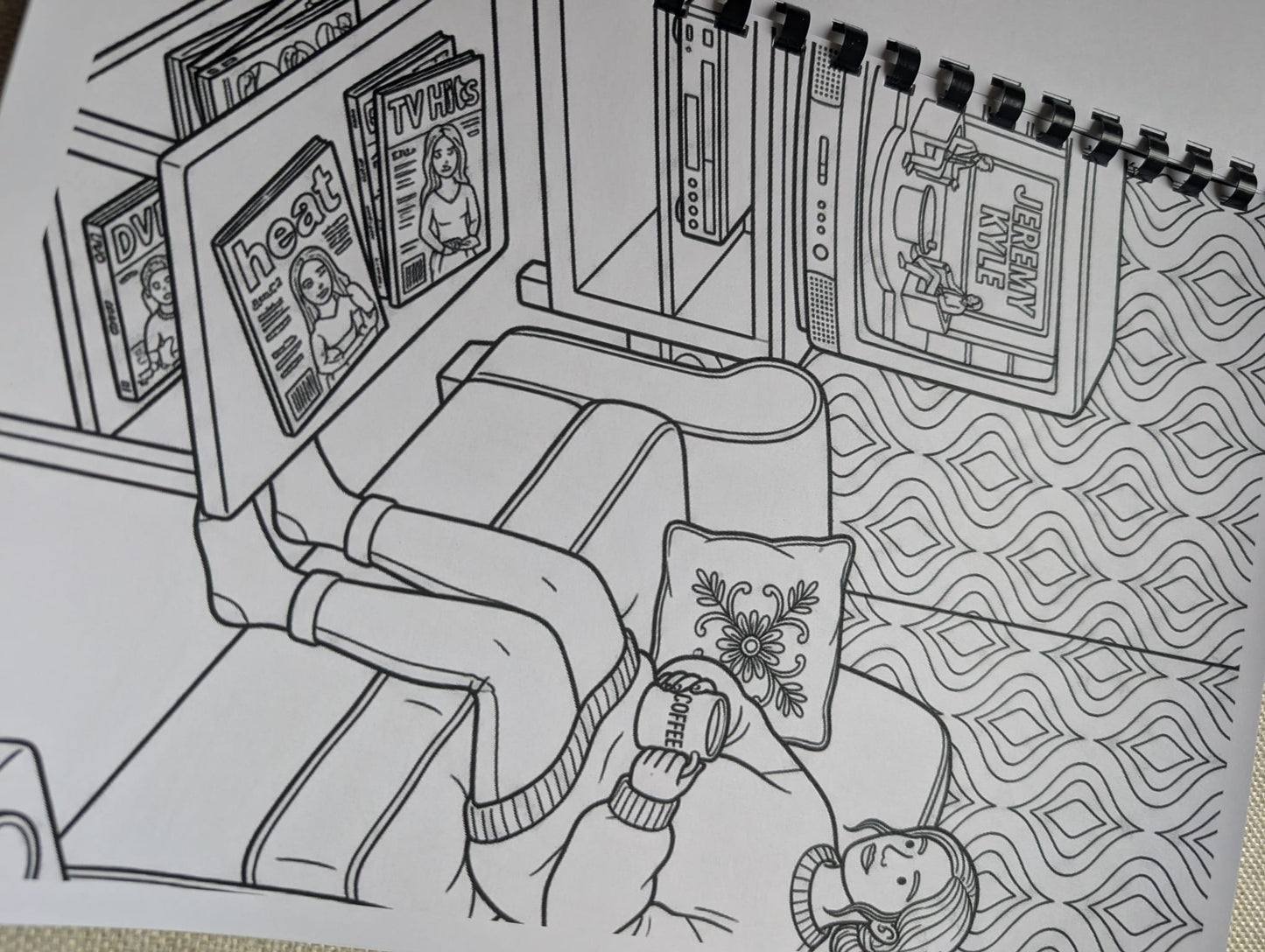 2000s Memory Lane Colouring Book | Nostalgia Colouring Book | Y2K Inspired A4 Colouring Book