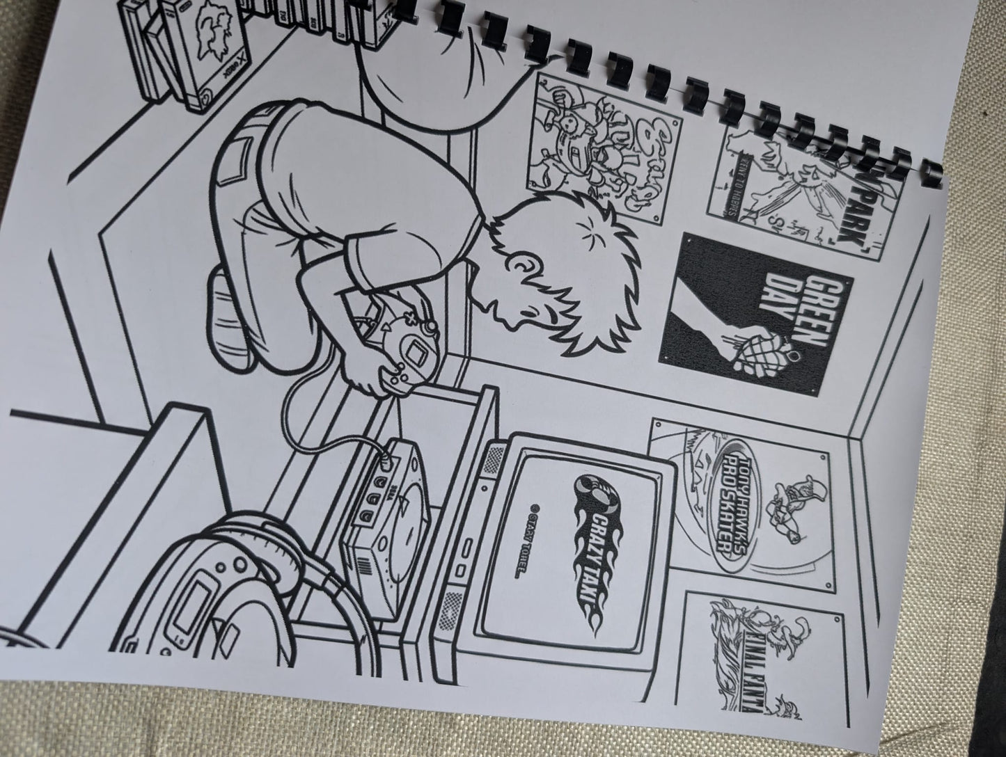 2000s Memory Lane Colouring Book | Nostalgia Colouring Book | Y2K Inspired A4 Colouring Book