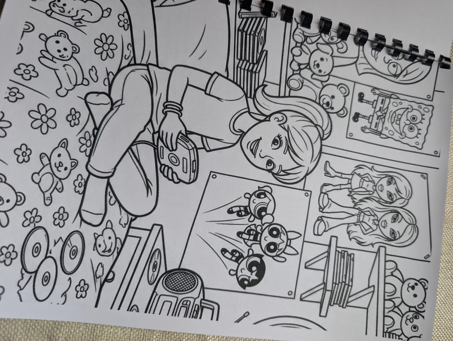 2000s Memory Lane Colouring Book | Nostalgia Colouring Book | Y2K Inspired A4 Colouring Book