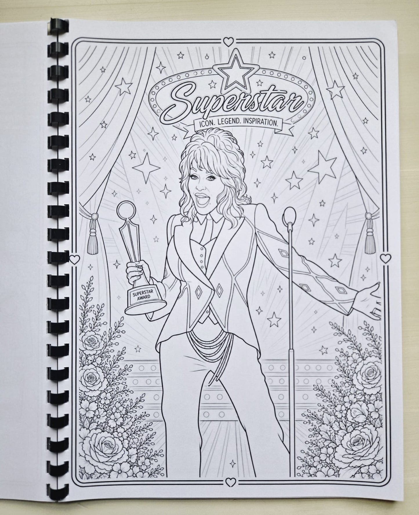 Dolly Parton Inspired Colouring Book