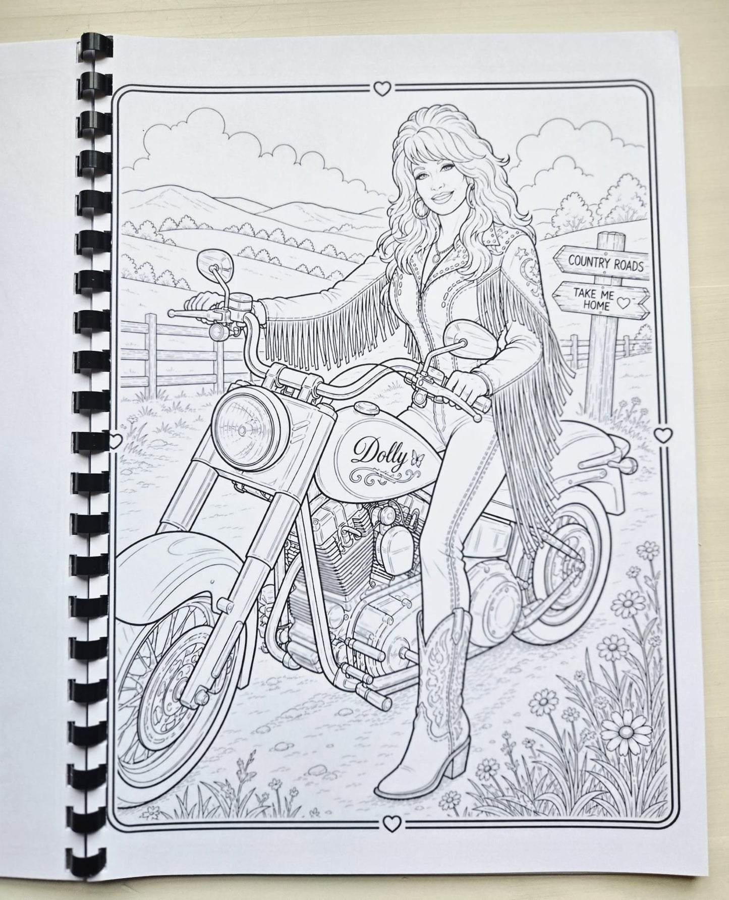 Dolly Parton Inspired Colouring Book