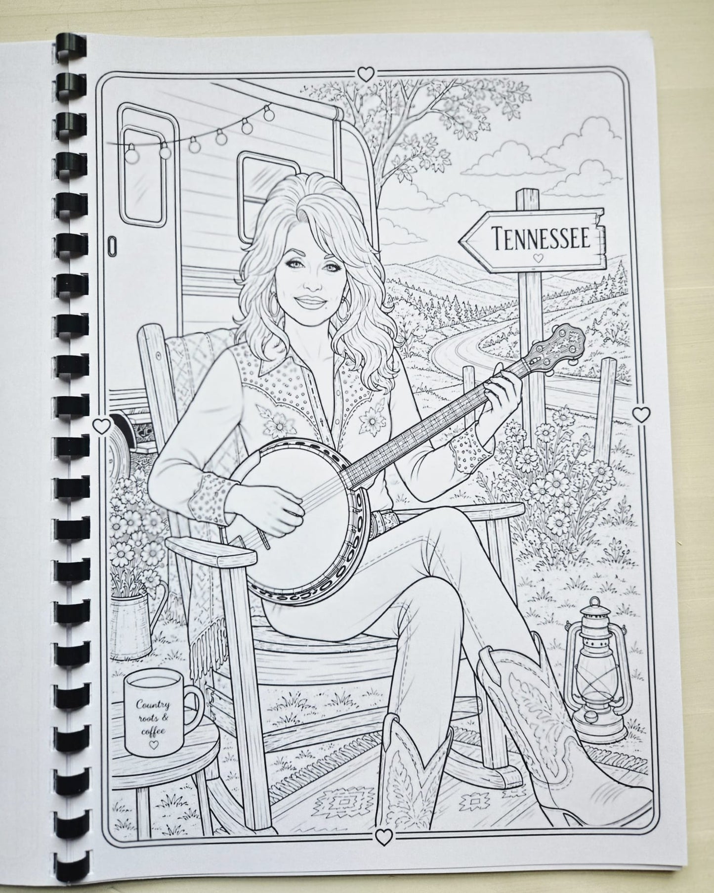 Dolly Parton Inspired Colouring Book