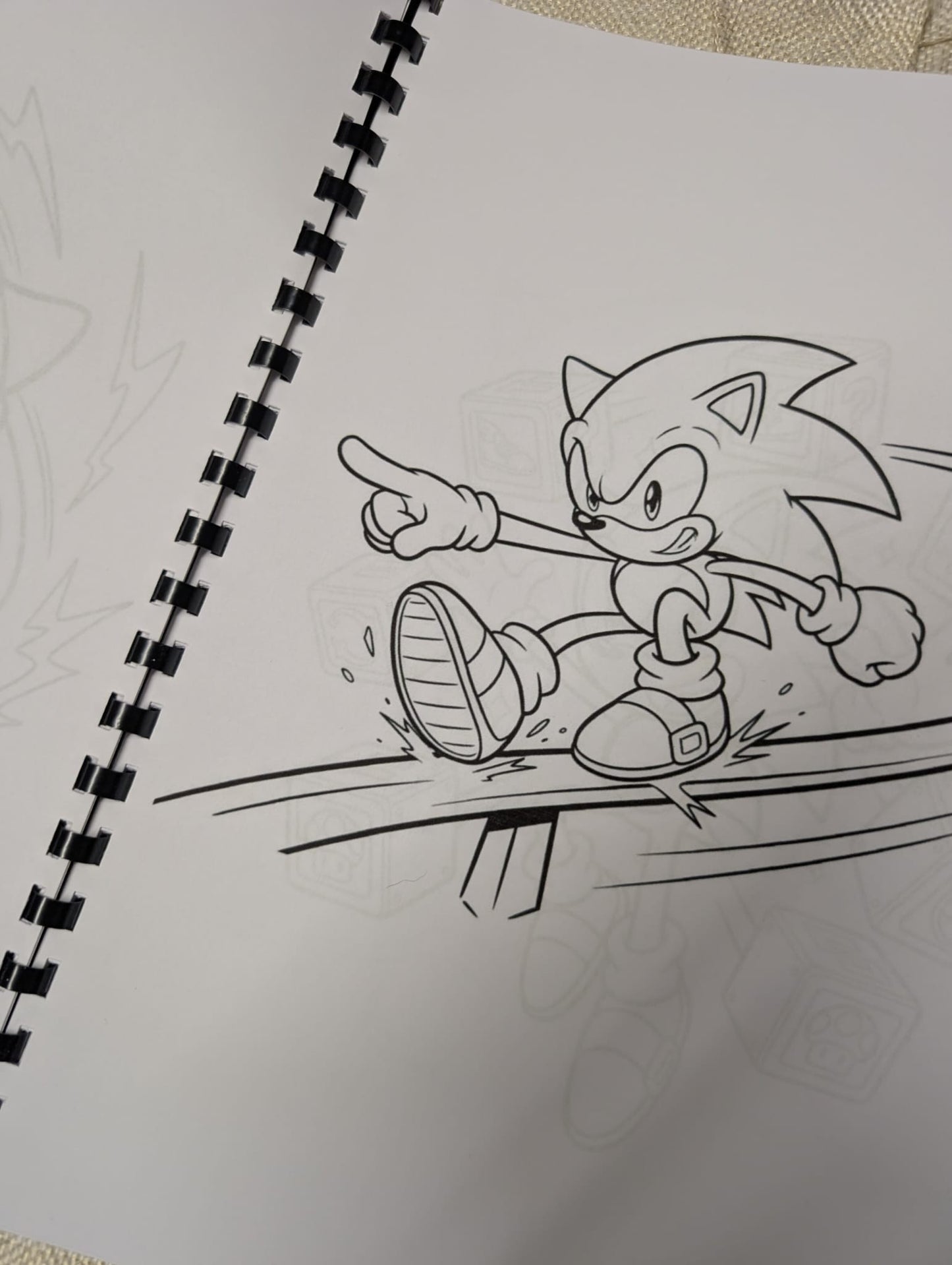 Speedy Hedgehog Colouring Book A4 | Fun Cartoon Colouring Book for Kids & Adults | 20+ Pages | Printed in UK