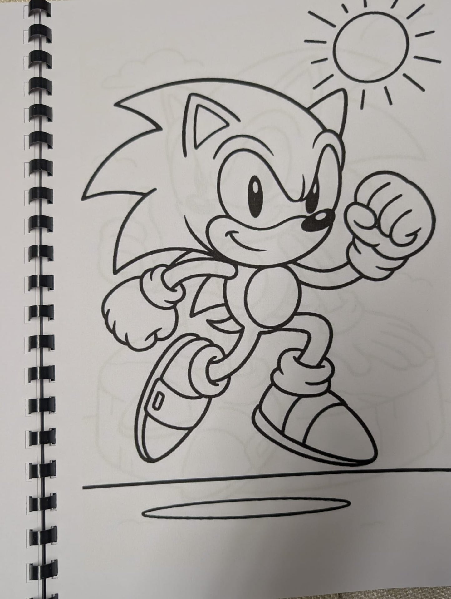 Speedy Hedgehog Colouring Book A4 | Fun Cartoon Colouring Book for Kids & Adults | 20+ Pages | Printed in UK
