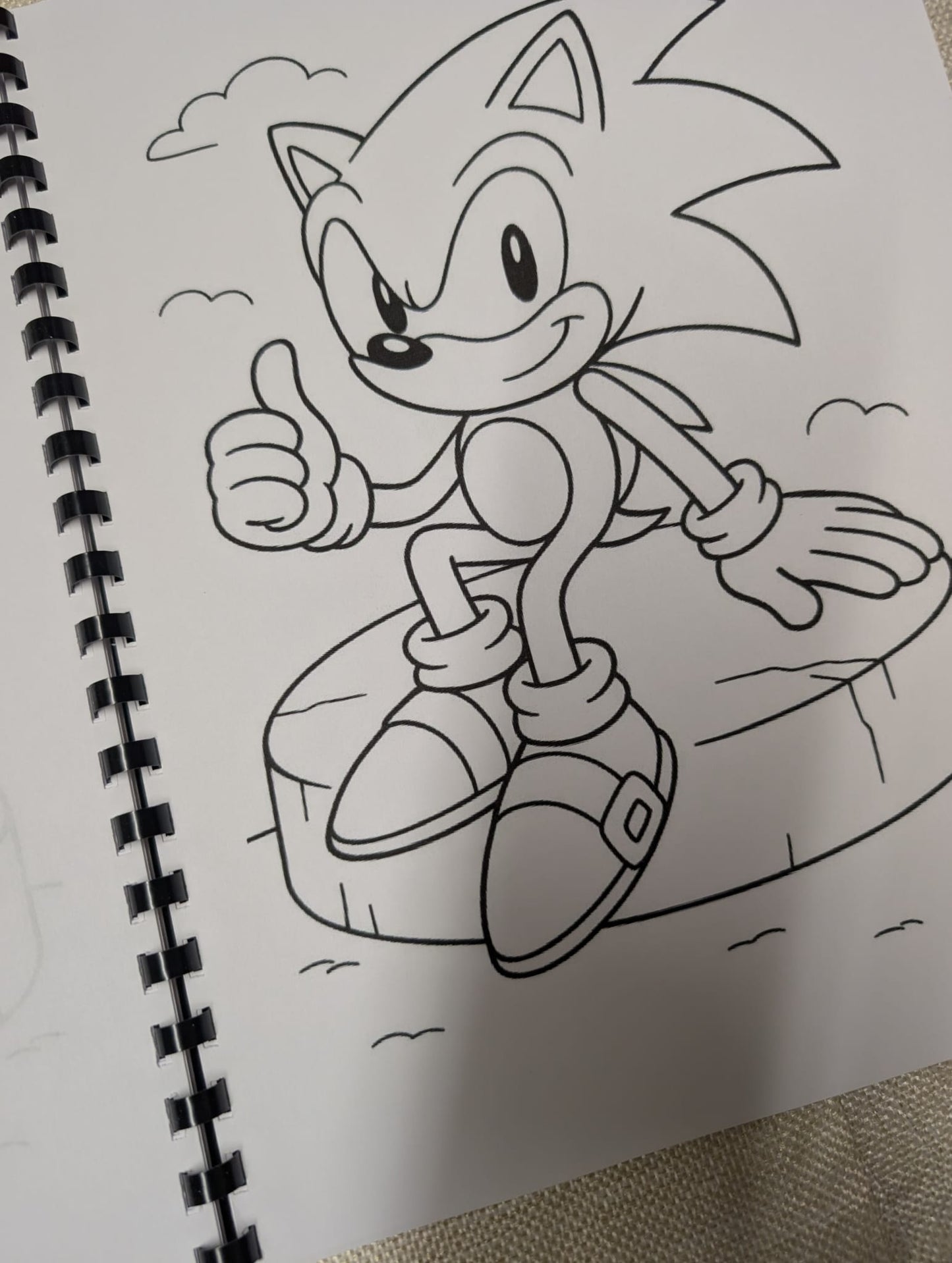 Speedy Hedgehog Colouring Book A4 | Fun Cartoon Colouring Book for Kids & Adults | 20+ Pages | Printed in UK