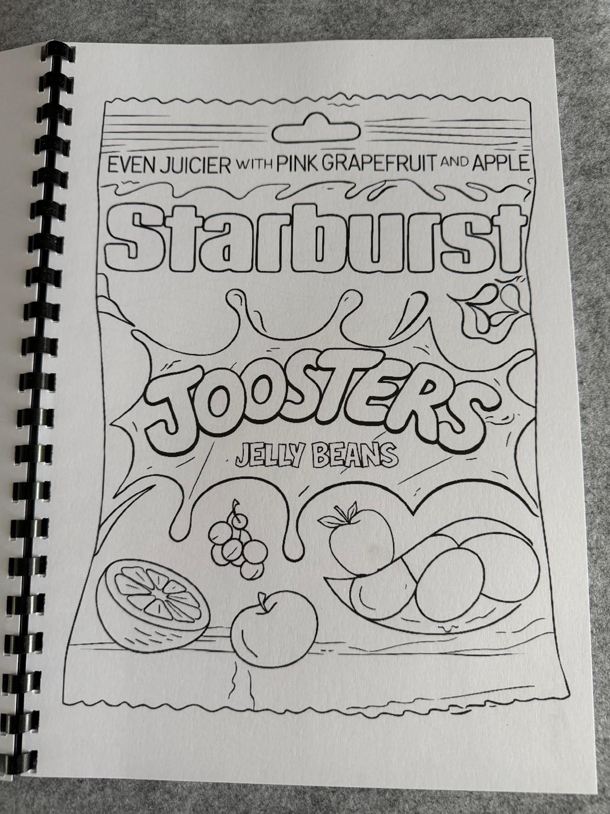 Nostalgia Food Colouring Book | Retro Snacks & Childhood Treats Colouring Book | A4 Colouring Book