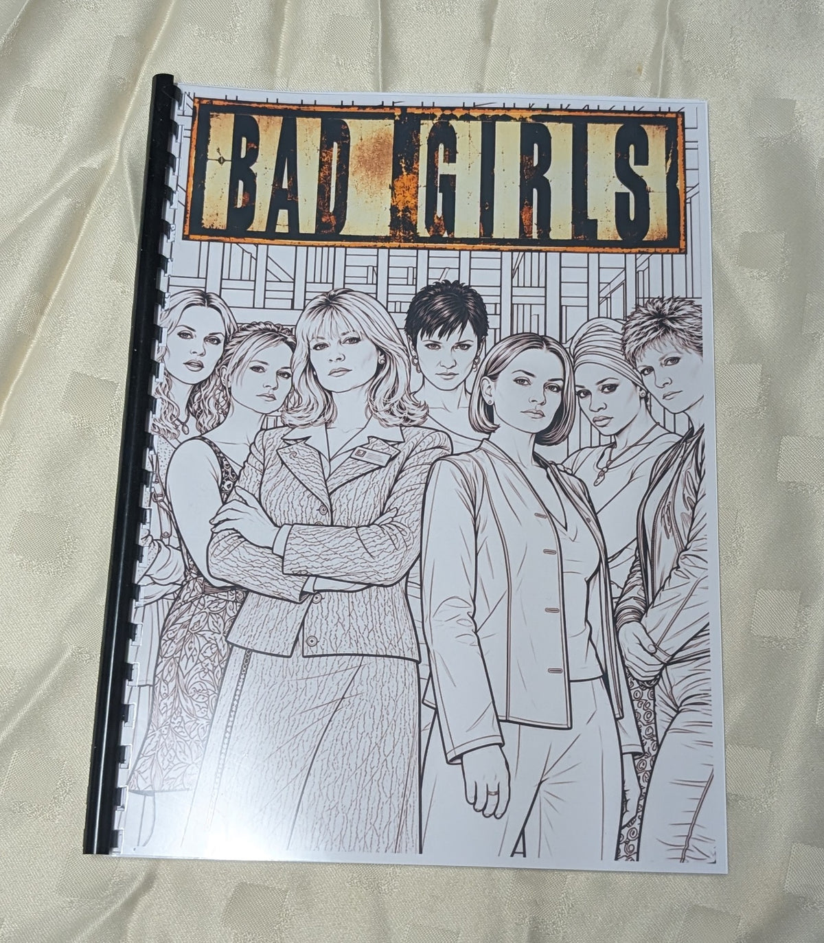 Bad Girls A4 adult colouring book cover