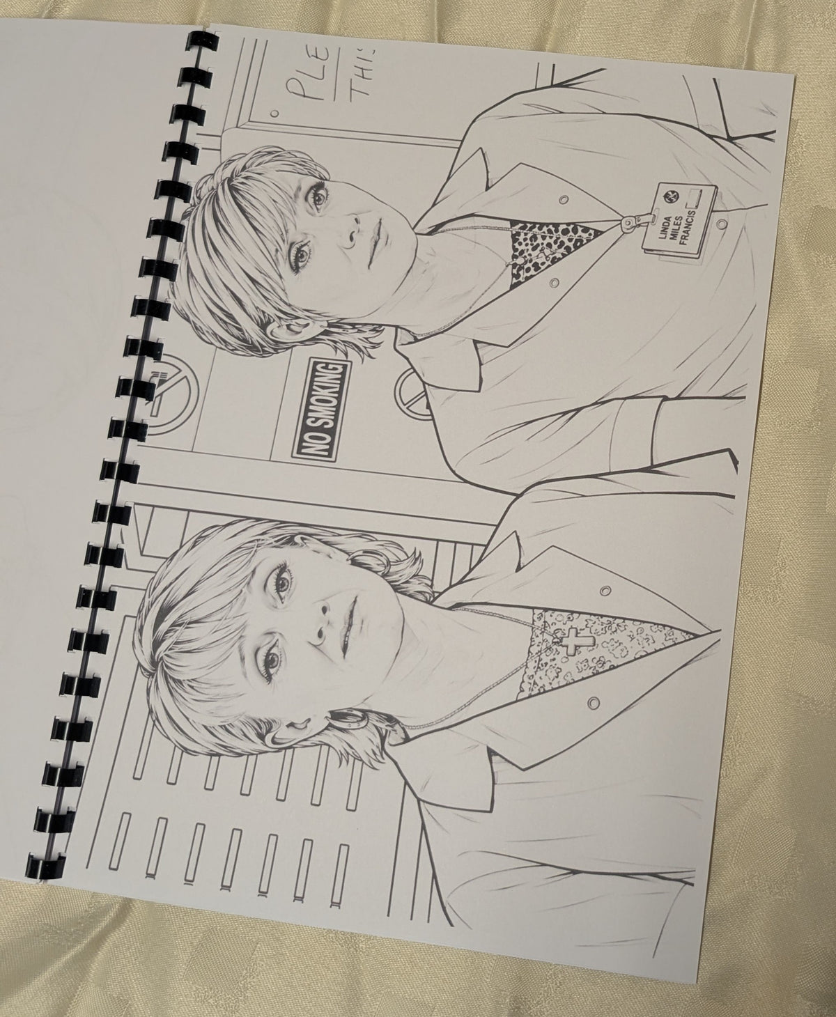 Bad Girls TV inspired colouring book inside page