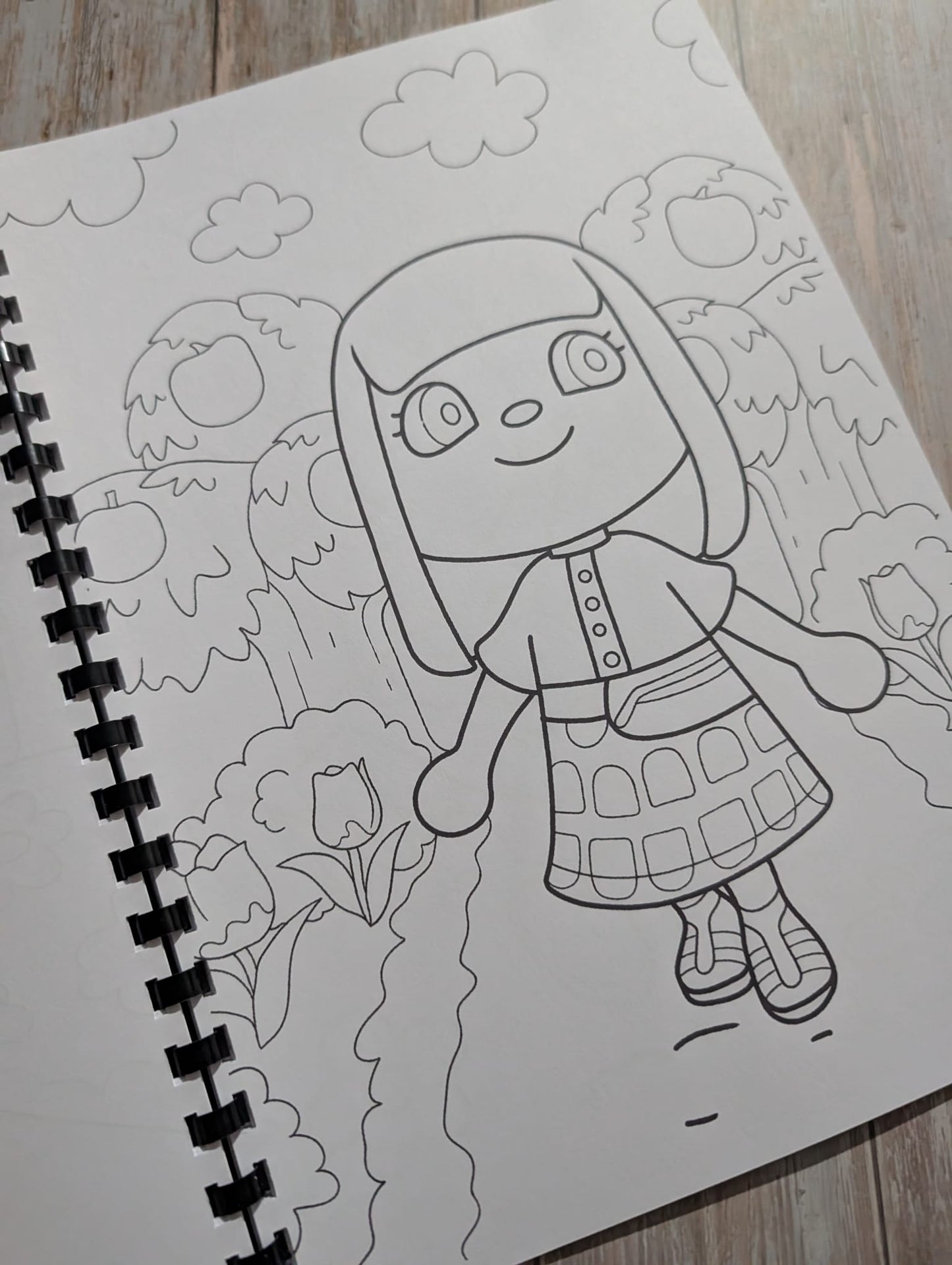Cosy Village Colouring Book A4 | Cute Life Simulation Colouring Book | 20+ Pages | Aesthetic Colouring Book | Printed in UK