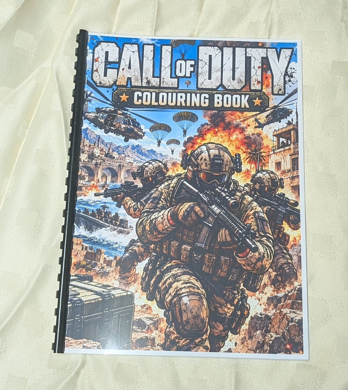 Call of Duty gaming colouring book cover