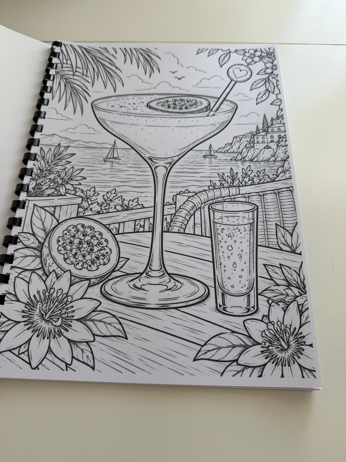 Cocktails colouring book photograph 2