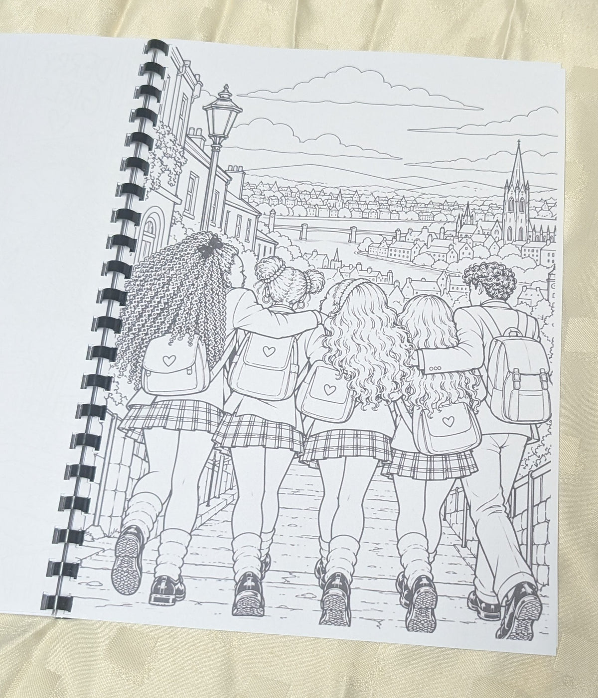 Derry Girls colouring book inside illustration