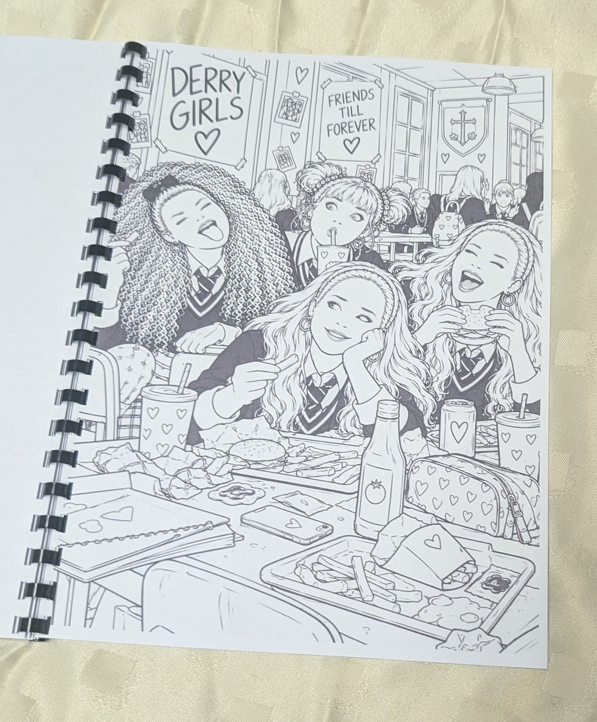 Derry Girls colouring book sample page