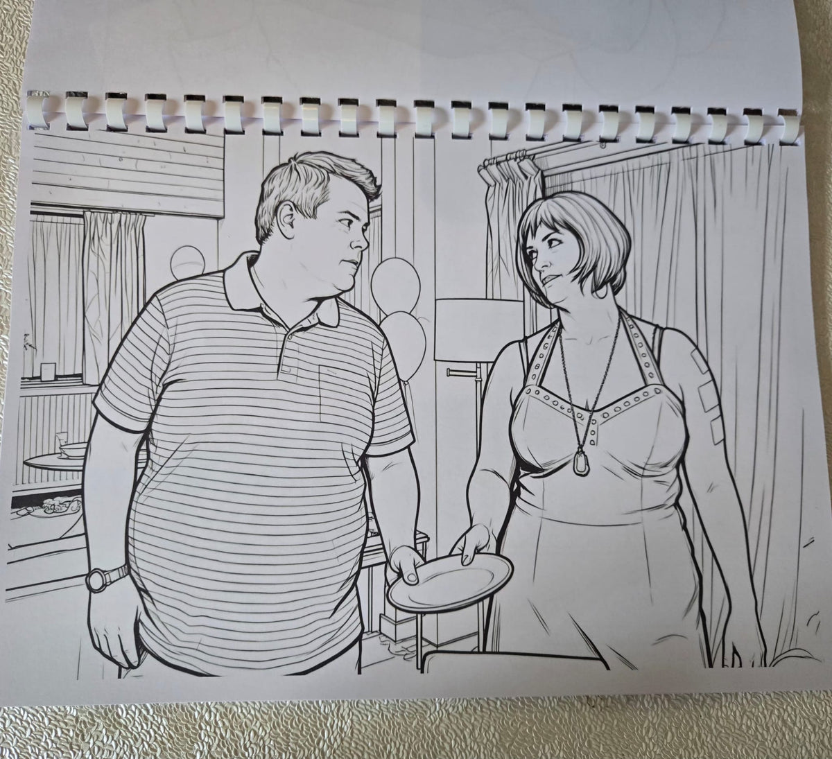 New Gavin and Stacey colouring book interior page