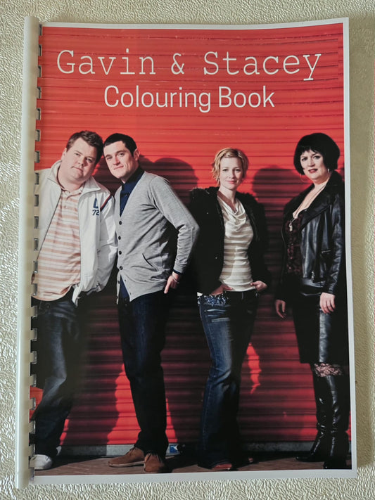 New Gavin and Stacey colouring book cover