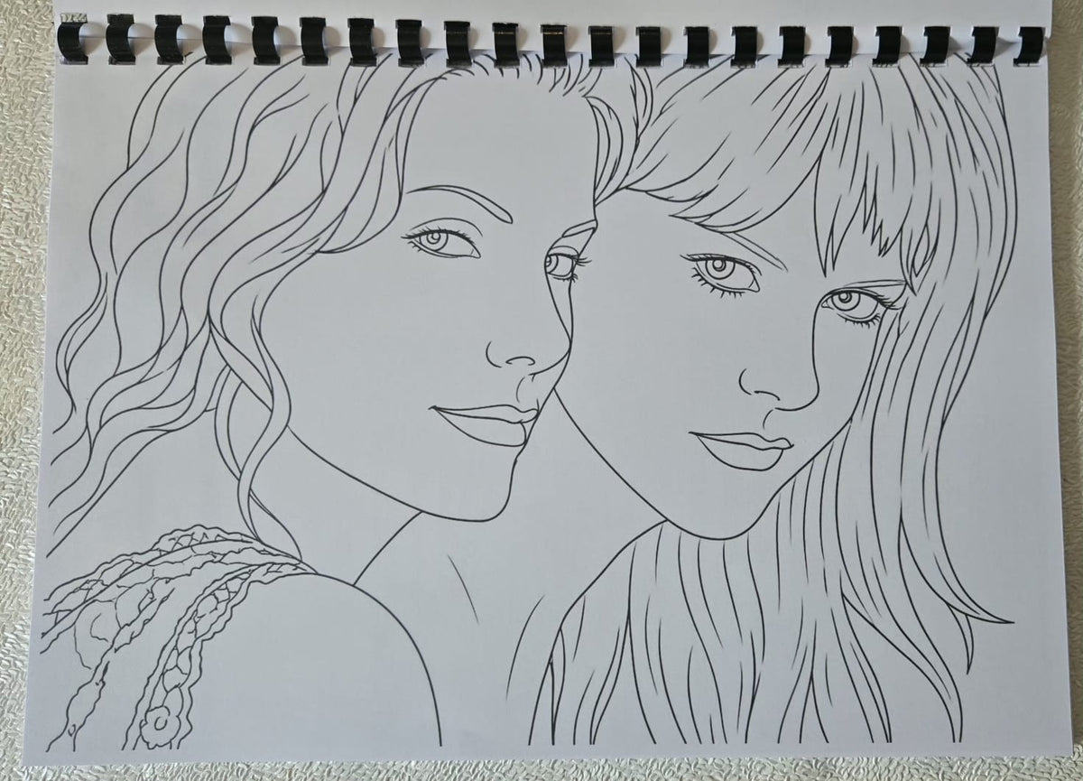 Practical Magic inspired adult colouring book page