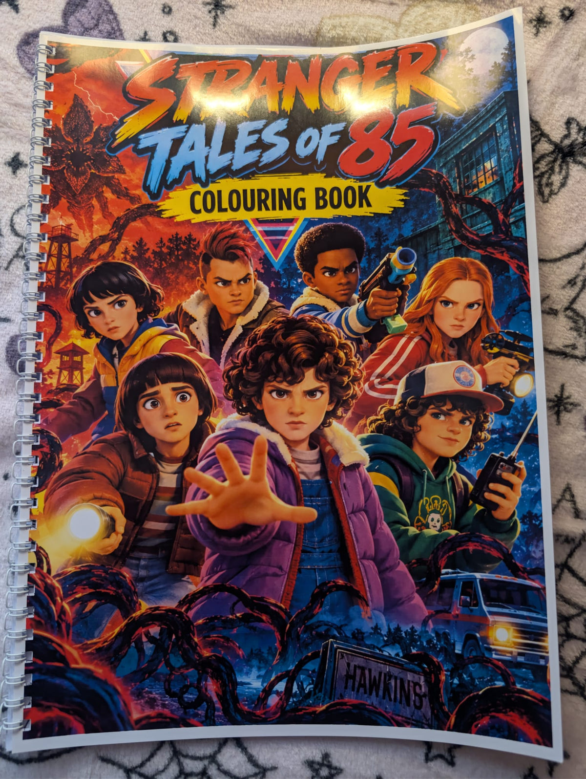 Stranger Tales of 85 A4 colouring book front cover