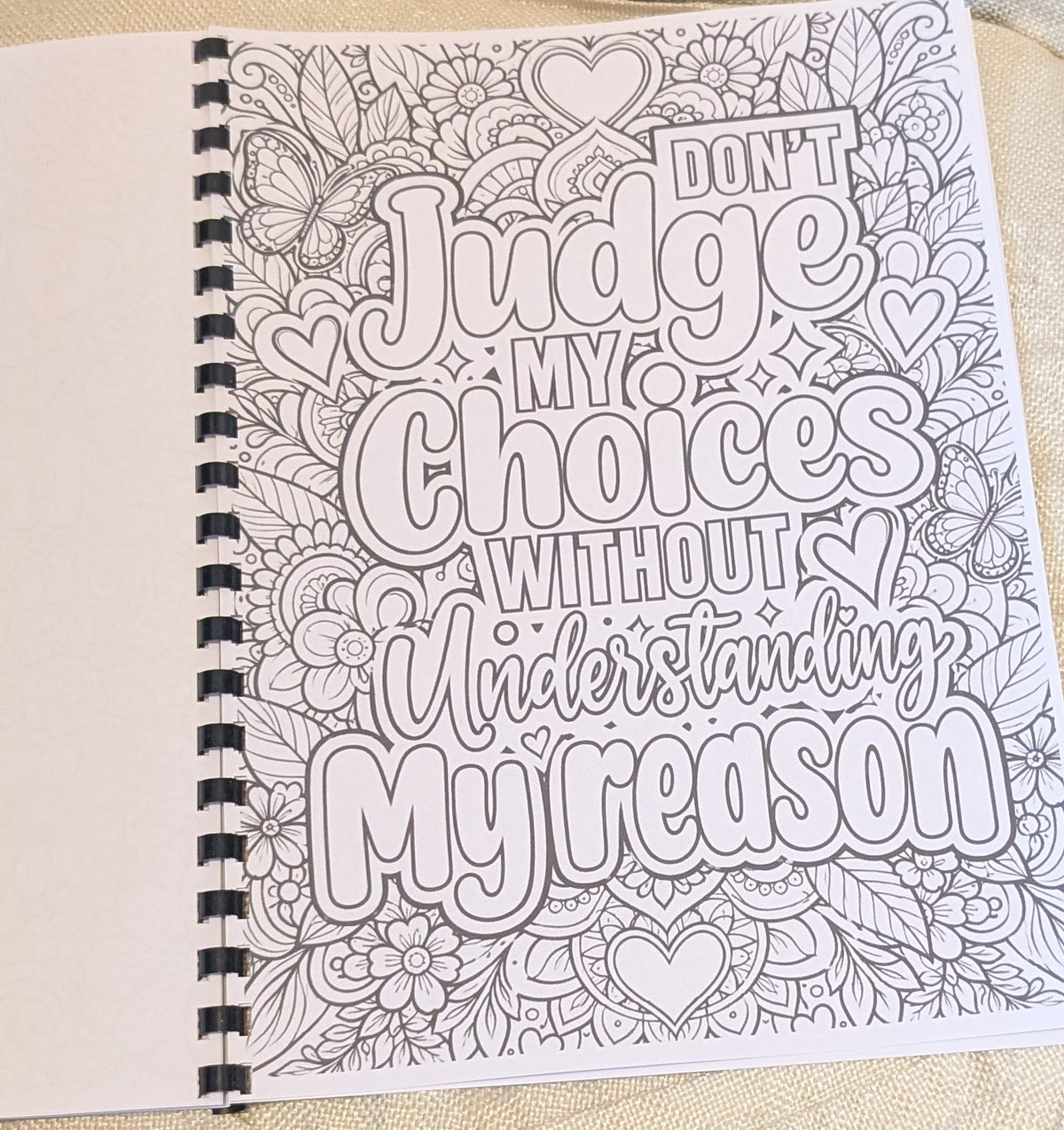 Sweary adult colouring book interior page