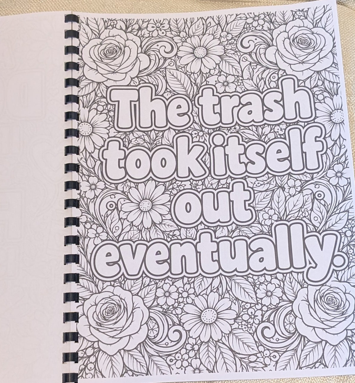 Swear Words colouring book interior page