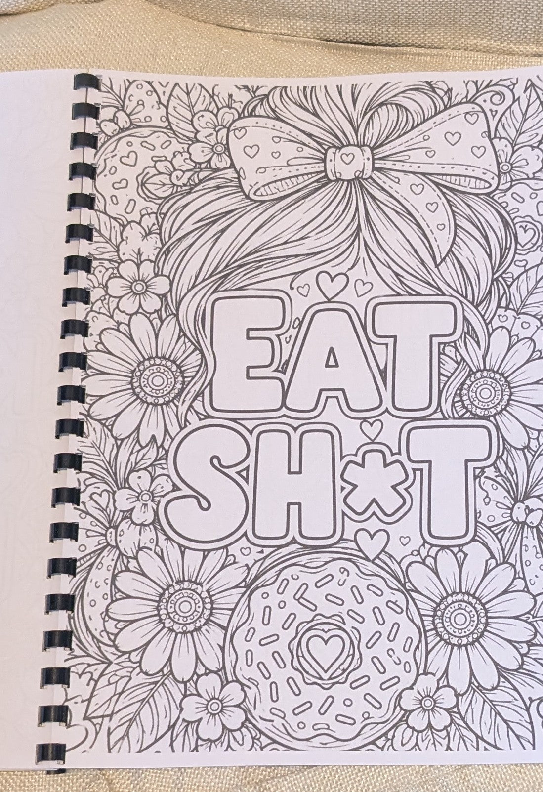Swear Words colouring book interior page