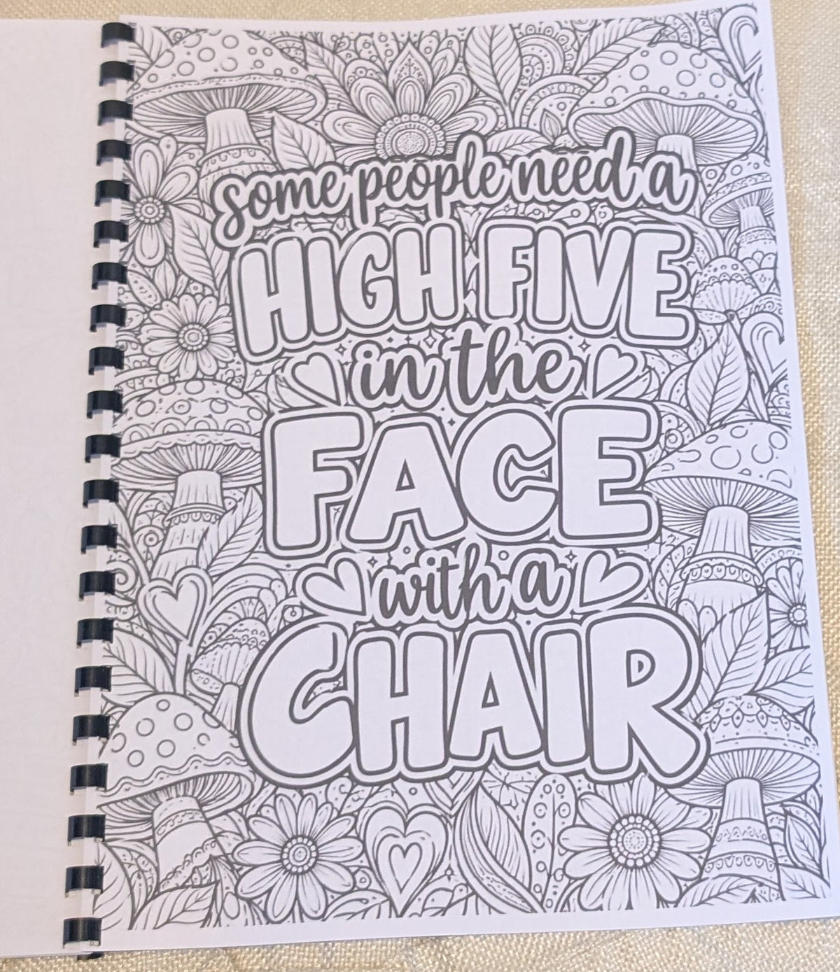 Swear Words colouring book interior page