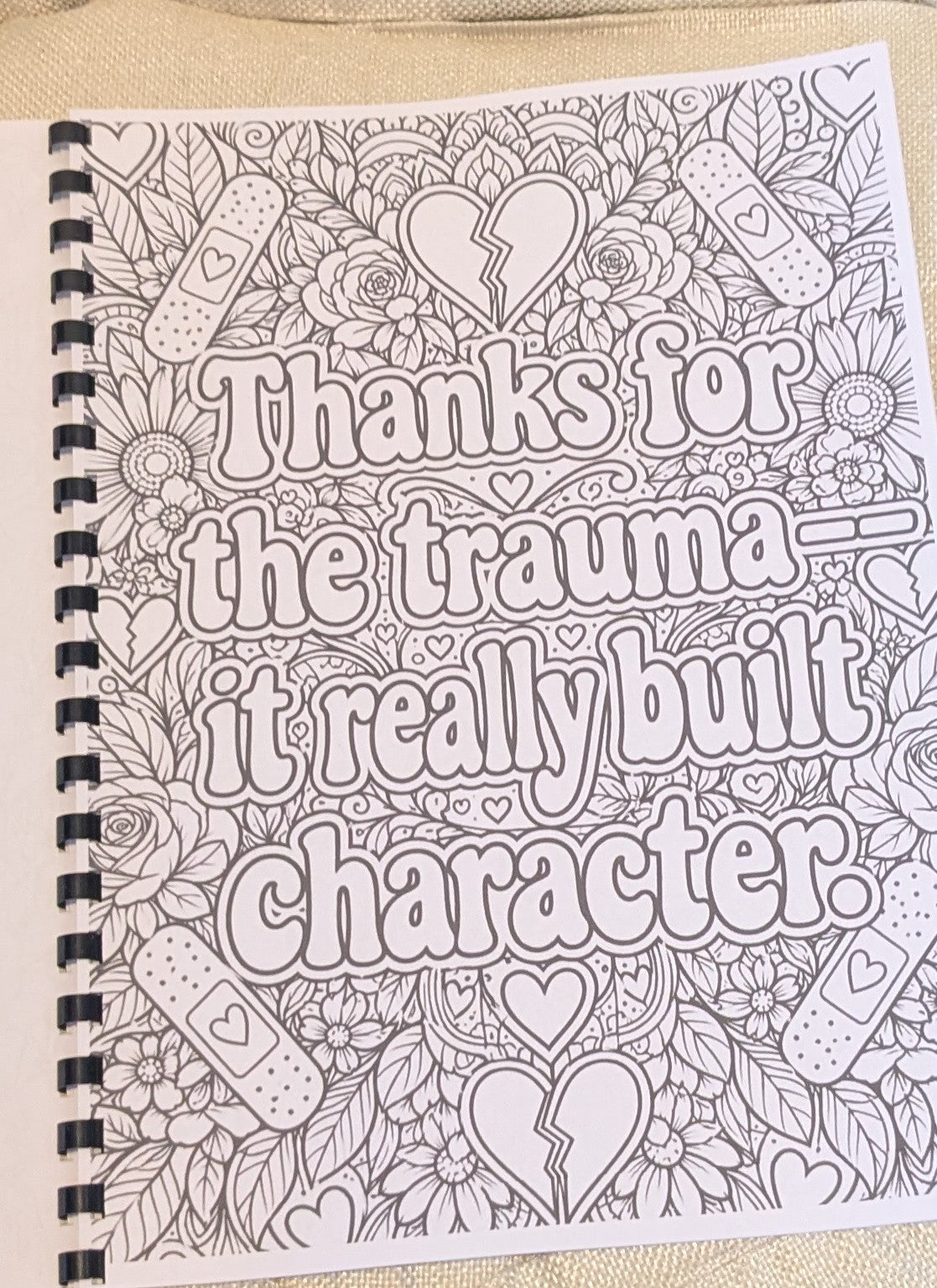 Swear Words colouring book interior page